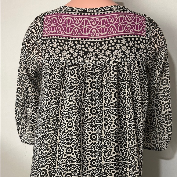 Free People Swing Dress Black Purple Midi Tassel Boho Peasant Hippie Small P - Picture 12 of 16